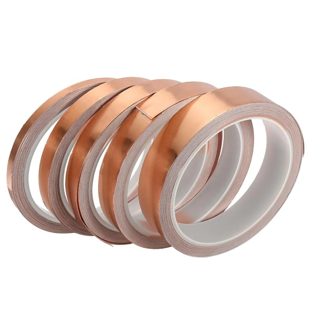 0.05mm Conductive Pure Copper Foil Adhesive Rolled Tape Manufacturers