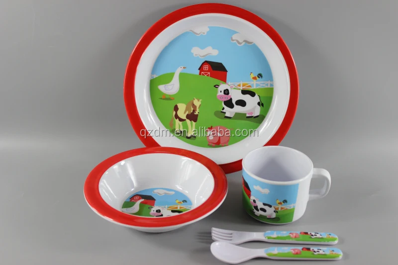 2015 Melamine Baby dinnerware set for 5pcs