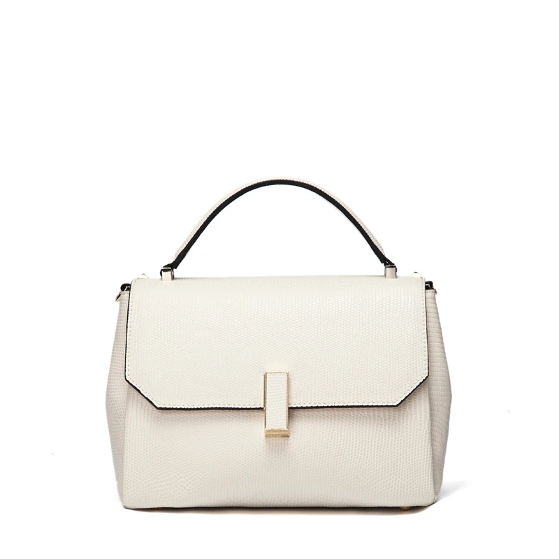 white genuine leather handbags