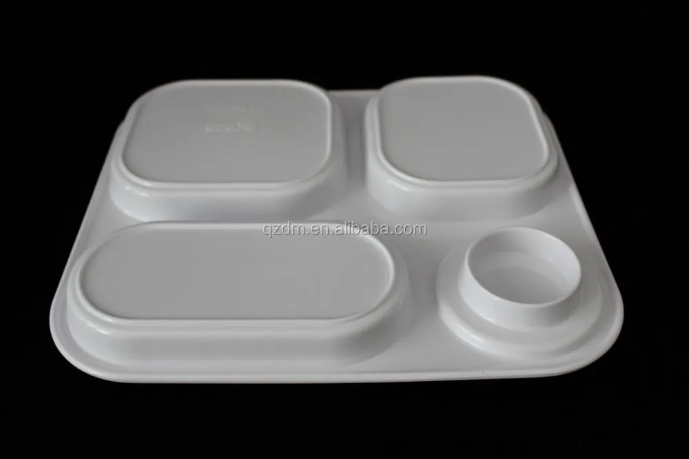 Melamine 4 Section Dinner Plate Plastic Children Divide Plate