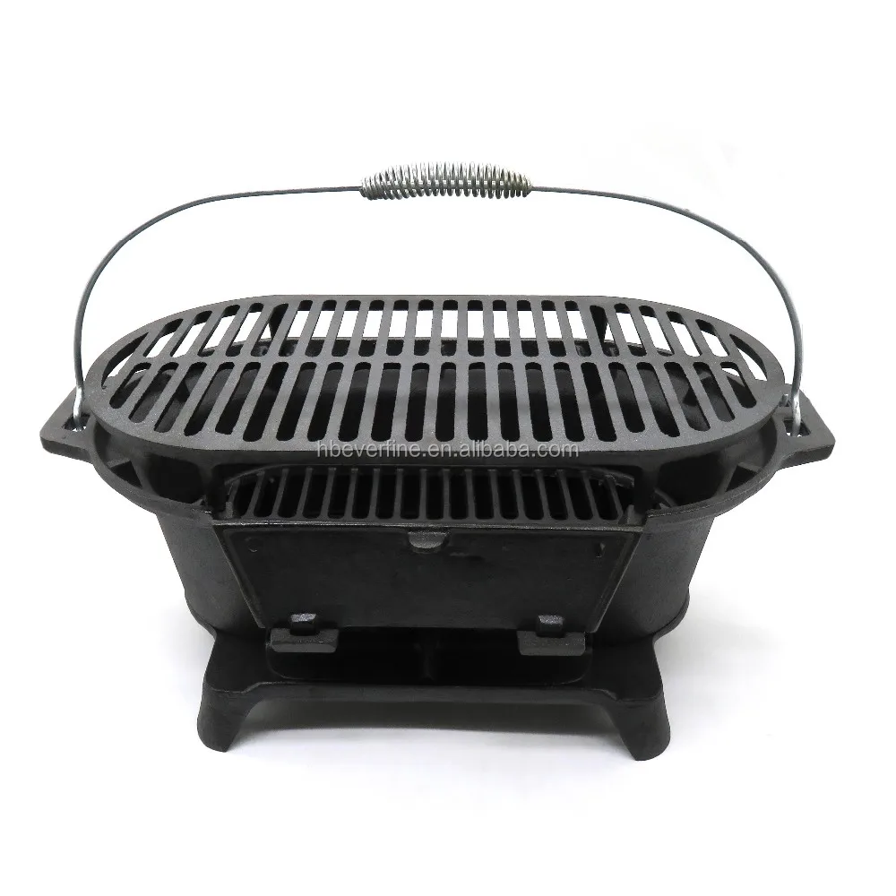 Portable Cast Iron Charcoal Grill - Buy Cast Iron Charcoal Grill,Cast Iron Grill,Portable Cast 