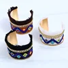 Ethnic Geometric Patterns Bracelets for Women Boho Seed Beads Cuff Bangles Adjustable Handmade Beaded Indian Bracelet