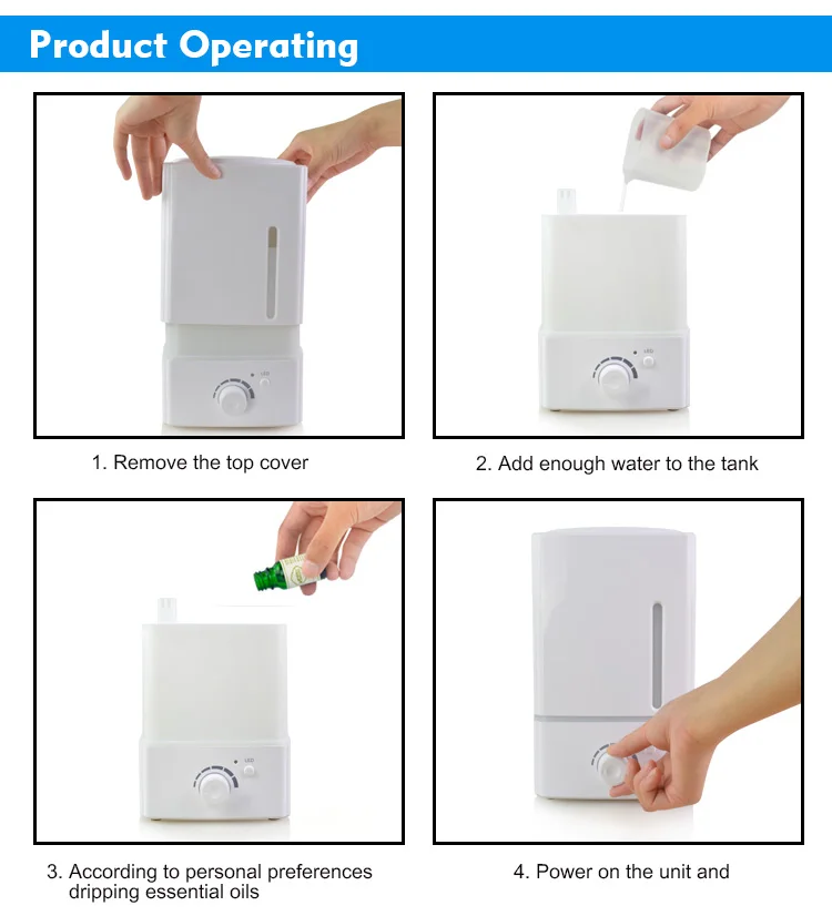 home appliances decoration hold house happy healthy fresh air fog spray classic ultrasonic humidifier