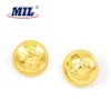 2019 New Arrivals Custom Brand Logo Embossed Gold Metal Coat Buttons With Holes