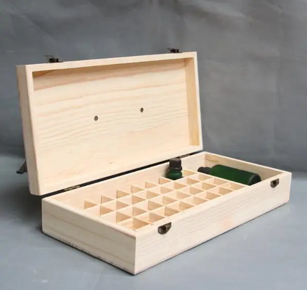 46 bottoles wood essential oil storage box