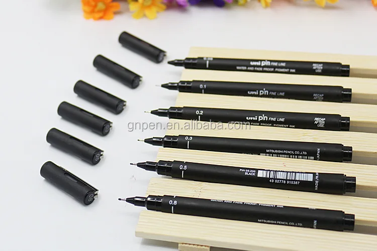 1~6pcs Uni Pin Fineliner Drawing Fine line Comic Design Pens 005