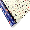 2019 Hot Sale gift wrap Size OEM Eiffel Tower printed gift wrapping paper