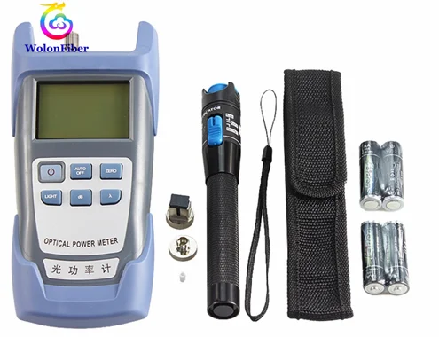 Medidor de potencia óptica, conjunto de herramientas en frío, combinación de cuchilla de fibra, localizador visual de fallos de 1-5KM, pelacables ftth Tookit