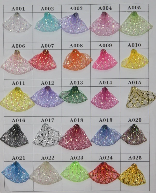 6.3" 16cm Horsehair Metallic Veil Mesh Organza Fabric Crinoline