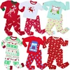 100% Cotton Children Pajamas 2pc Sets Full Sleeve Pyjamas Christmas Cartoon Pajama Kids Sets