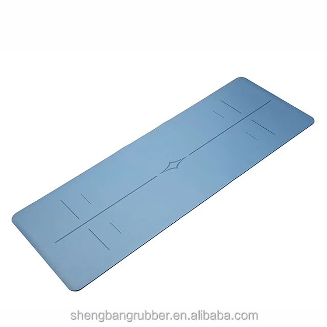 Custom Pilates Exercise Mat,Natural Eco-friendly High Density Rubber Foaming PU leather yoga mat