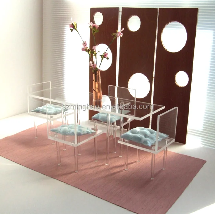Factory 4 Person Acrylic Dining Table And Chairs Buy Clear Acrylic