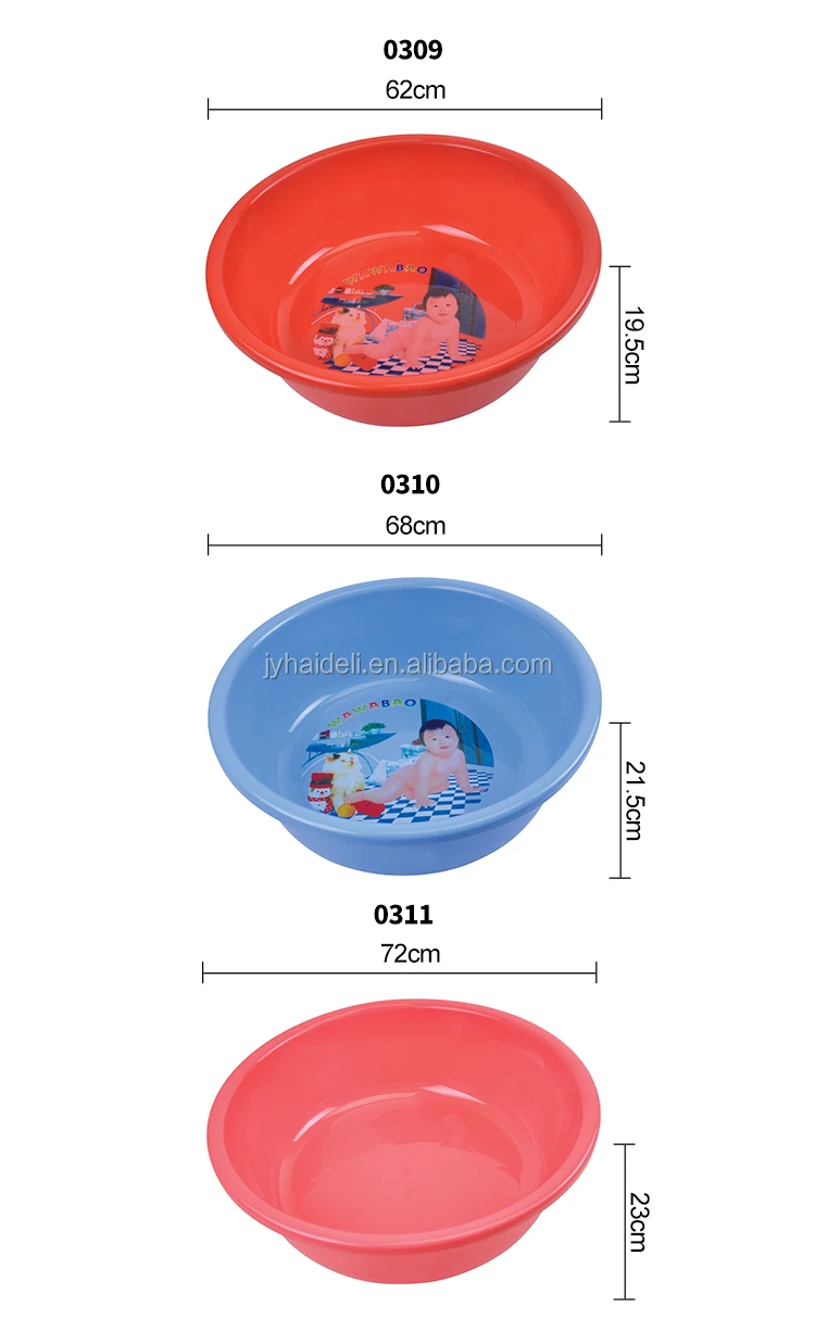 Bathroom &kitchen Colorful Round Plastic Basin For Wash Face Buy