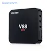 I9 Cheapest V88 PRO Smart TV Box rockchip 3229 Quad Core 4K H.265 TV BOX 1GB RAM 8GB ROM android tv box user manual
