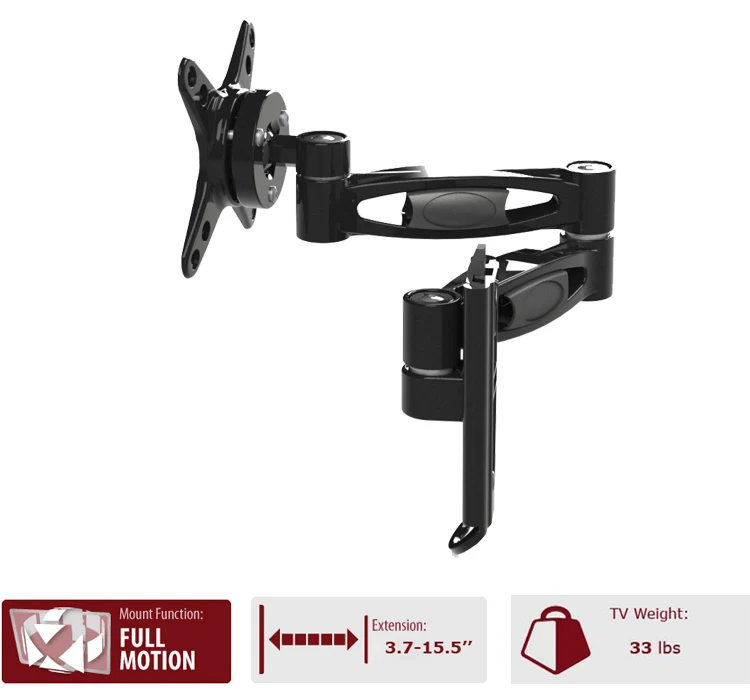 Vesa Lcd Led Adjustable Computer Monitor Tv Sliding Full Motion Desk