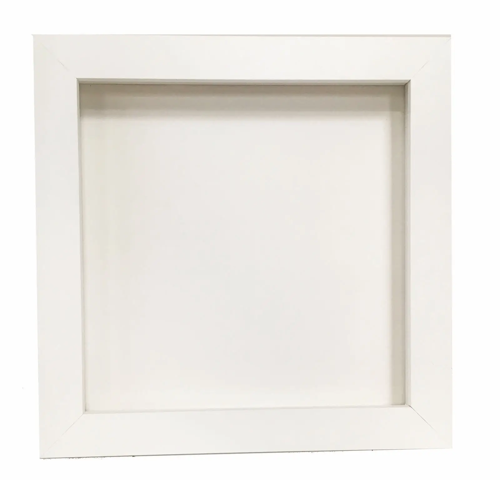 New Square Deep Shadow Box Photo Picture Frame White 23x23cm Scrabble 3D Display 