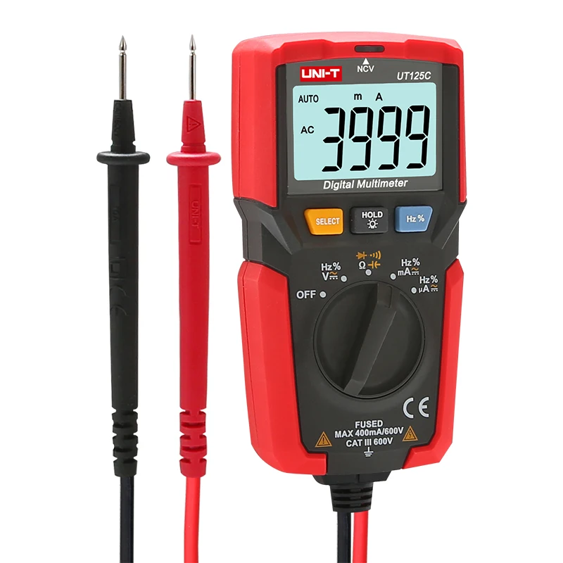 Ut125c Handheld Pocket Digital Multimeter Ac/dc Voltage Tester ...