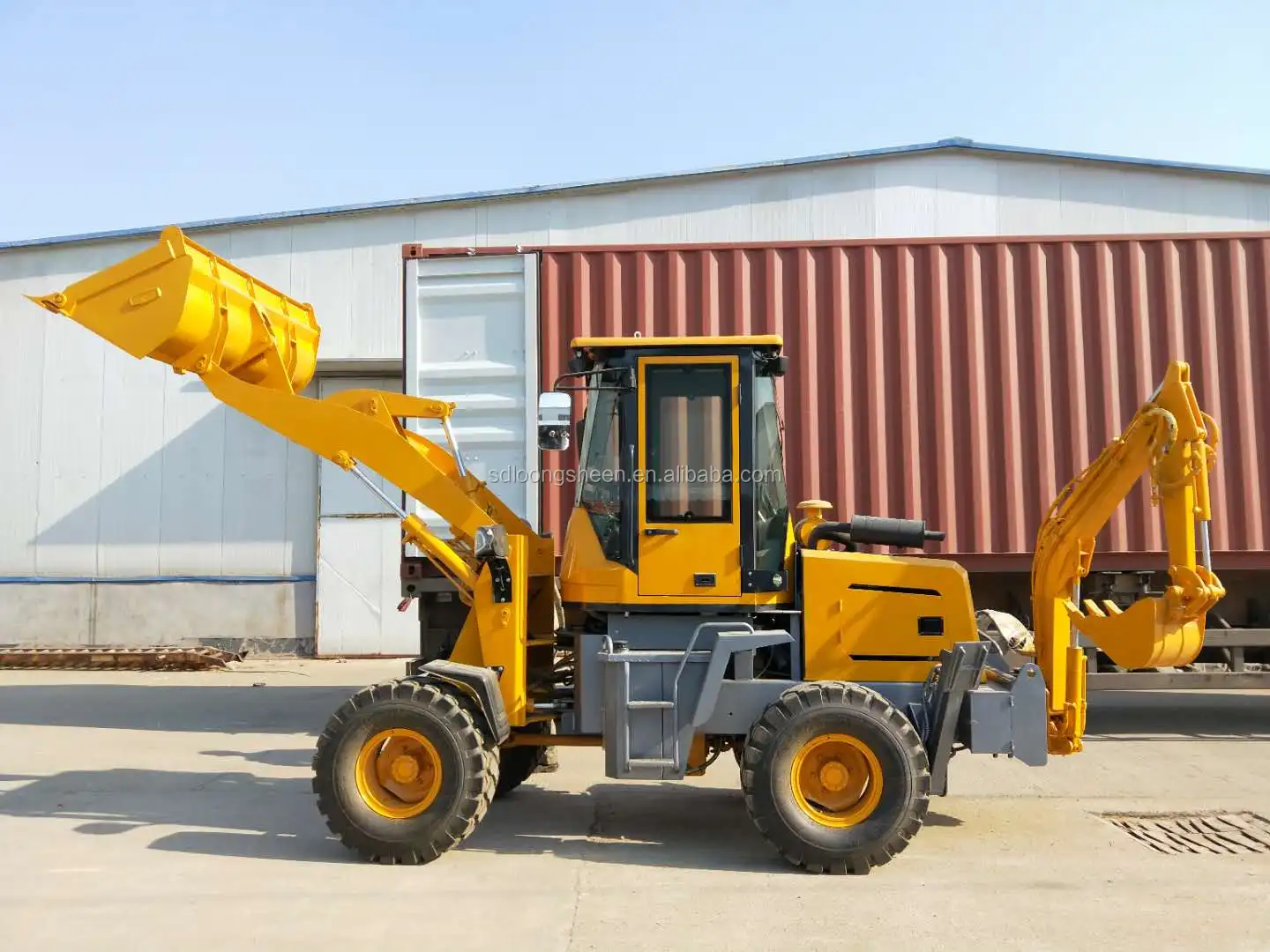 Loongsheen Brand 4x4 Wheel Loader Backhoe 3 Ton 5 Ton 4 Wheel Drive New