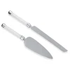 TT13275 Cake Cutting Tool 2pcs Luxury Silver Knife Wedding Cake Knife And Server Set