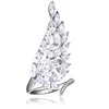 Copper Alloy Jewelry Fashion Latest Paved Angel Wings Women's Open Full Diamond Large Statement Bold Free Size Zircon Ring