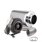 4 インチ 100 CFM ブースターファン & 4 "× 12" カーボンフィルターと 4 "× 25ft 。ダクト水耕換気キット