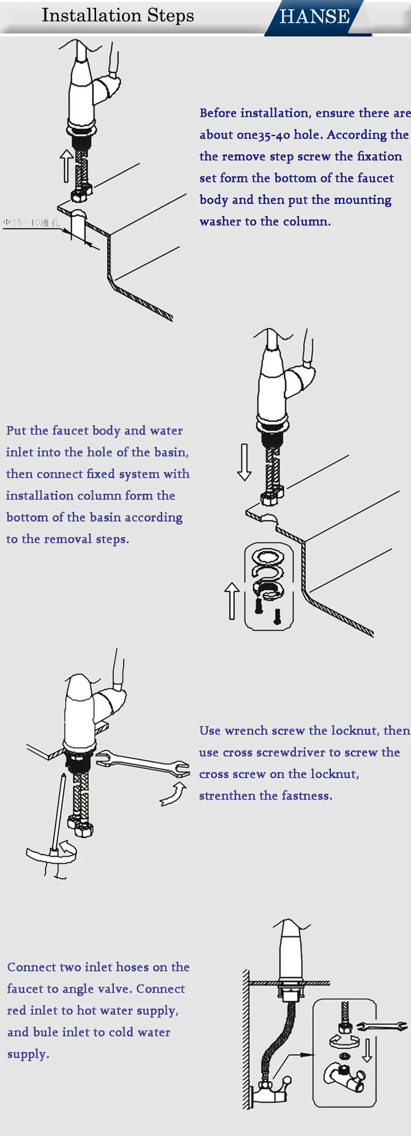 Hs 9805 Commercial Kitchen Faucet Water Tap Extension Mixer For