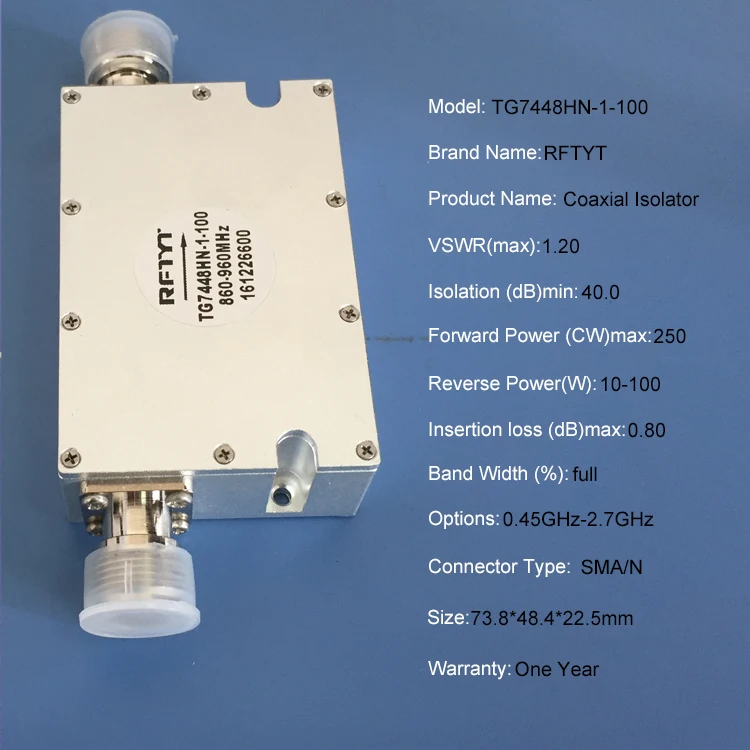 Rftyt High Power 360 To 2700mhz High Isolation Rf Coaxial Circulators