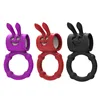 Rabbit ear shape strong vibration penis cock vibrator ring