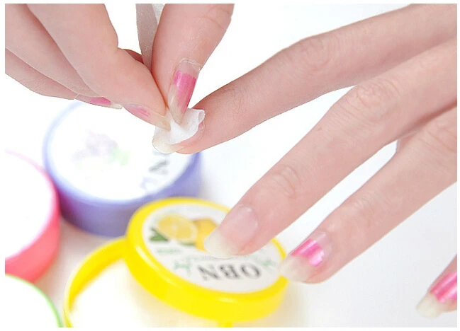 1Set 32PCS Professional Nail Art Flavor Wet Wipe Paper Towel Polish Vanish Remover Wraps Maquiagem Beauty
