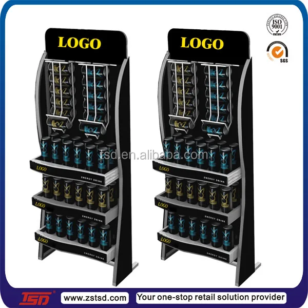 Tsdm344 Custom Supermarket Beer Bottle Display Case With Lcd/beer Rack