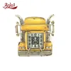 BSCI the most popular iron and paper with glass yellow locomotive islamic prayer time clock for exhibition hall