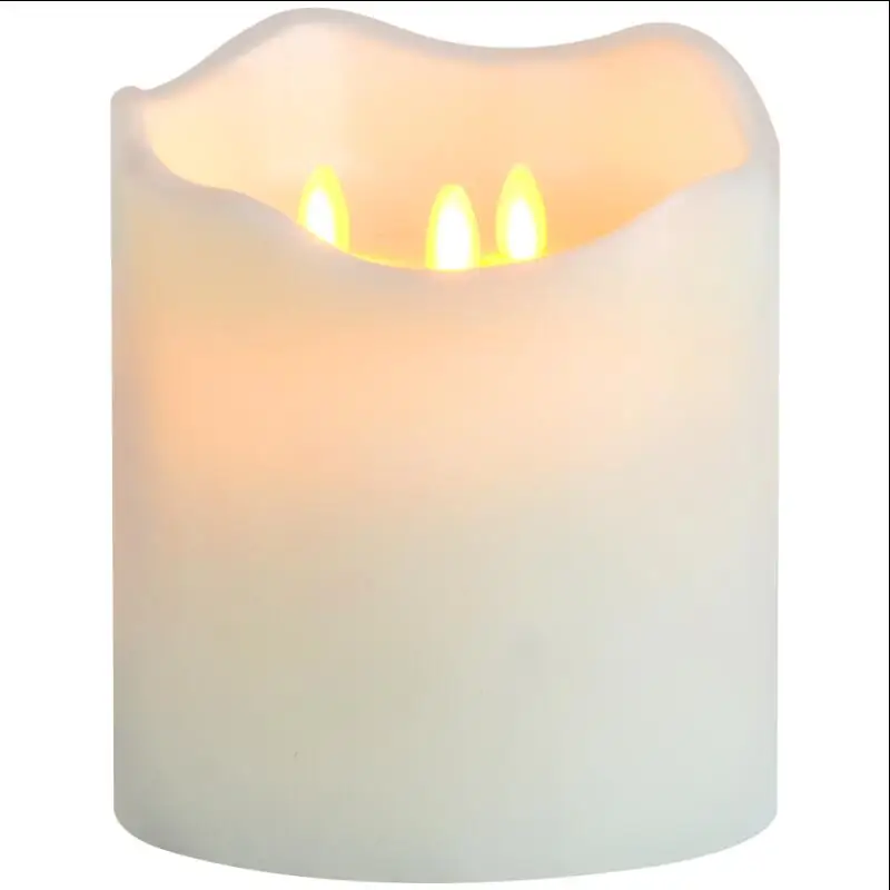 3 Triple Wick Led Flameless Moving Wick Big Candles Buy Moving Wick