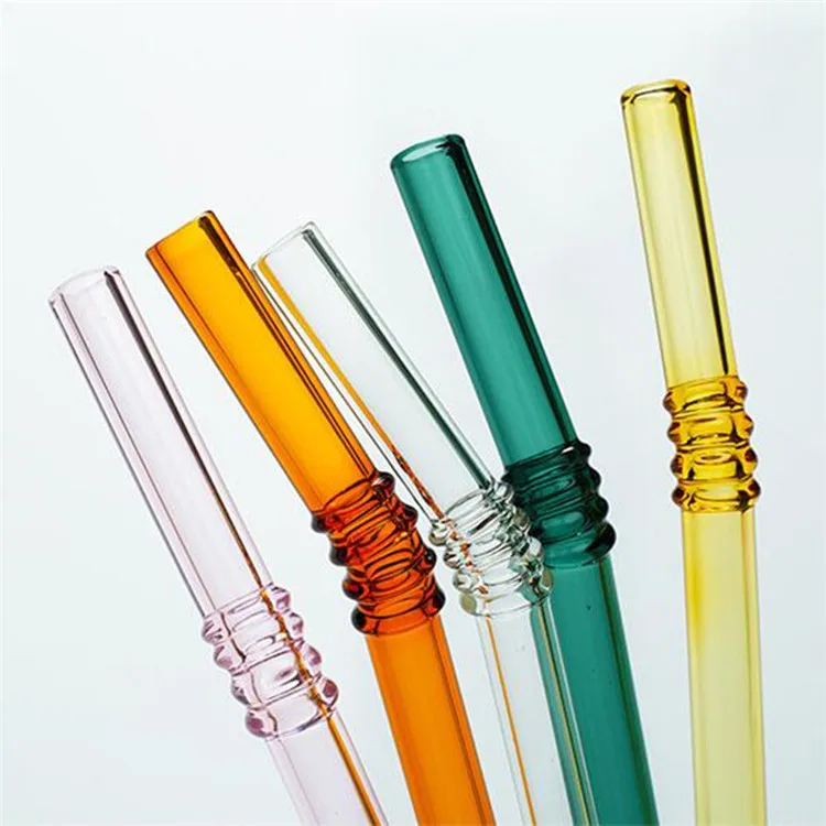 Wholesale High Quality Reusable Clear Glass Straw Cocktail Milk Tea