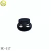 Wholesale black color hoodie metal cord adjuster alloy elastic metal bag stopper