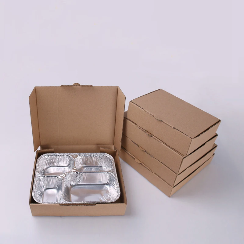 disposable aluminum foil compartment food container