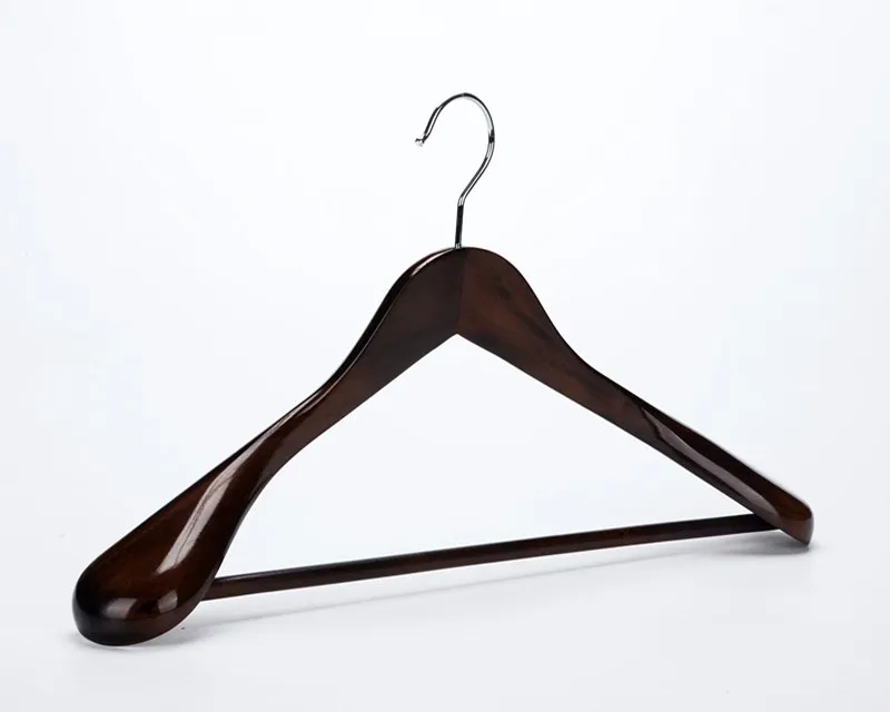 Inspring Extra Wide Wood Coat Hanger Extra Large Rounded Shoulders With