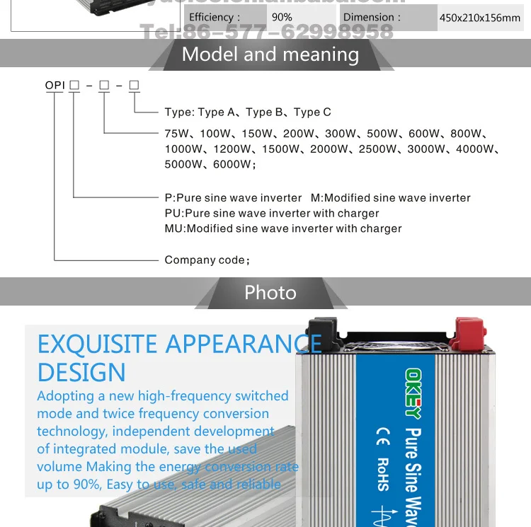 5000w power inverter 12v 24v 48v dc input ac output pure sine wave solar inverter 5000w inverter
