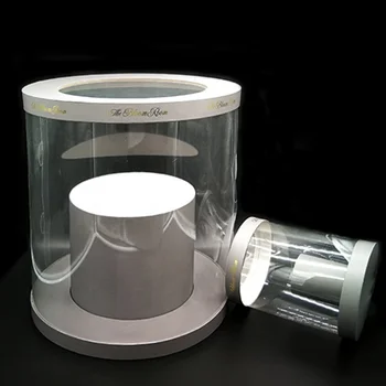 clear round hat boxes