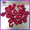 12MM Carved Ruby Red Rose Quartz Synthetic Rough Diamond Glass Stone