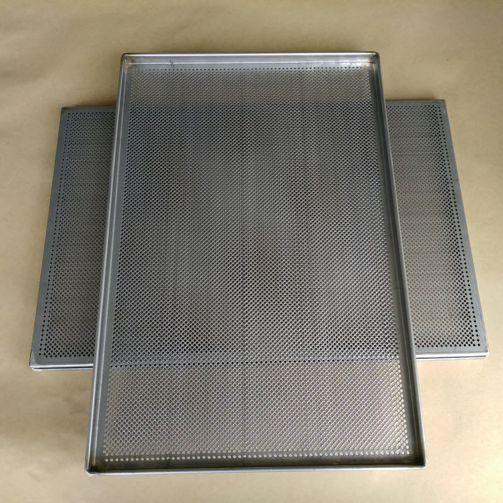 304 Material Stainless Steel Perforated Mesh Baking Tray For Drying