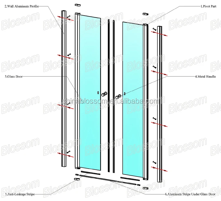 European En121501 Pivot Nano Swing Cheap Glass Shower Door Buy