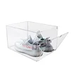 transparent acrylic high heels shoe storage boxes glass display stand shelves With Magnetics