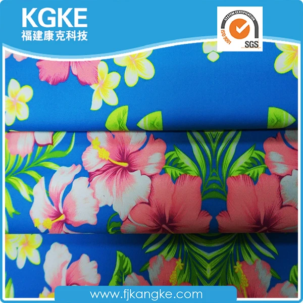 4 Way stretch floral print fabric 92% polyester 8% spandex