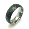 Green and black carbon fiber inlay tungsten carbide rings new design stainless steel wedding ring