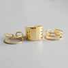 Manufacture wholesale simplified exaggerated geometry women gold ring setting