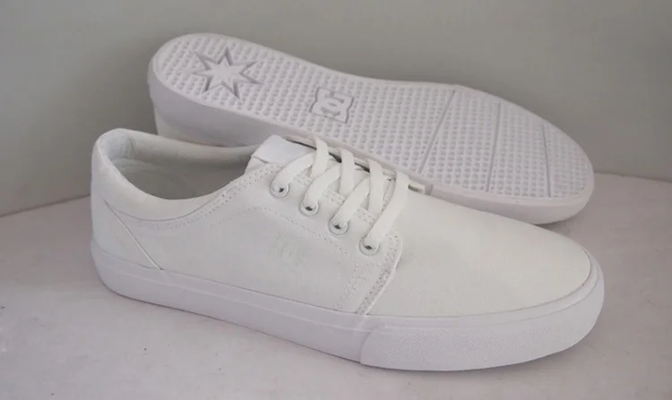 white casual canvas shoes