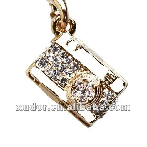 White Camera Mobilephone Accessory,mobile phone strap/charm 5593