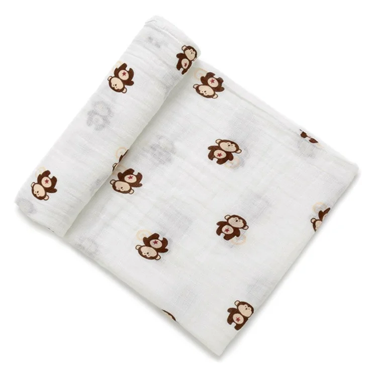 Wholesale Muslim Cotton Toddler Receiving Blanket Baby Swaddles Wrap