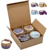 Hot sale soy wax luxury custom colorful pack of 4 scented tin candles wholesale
