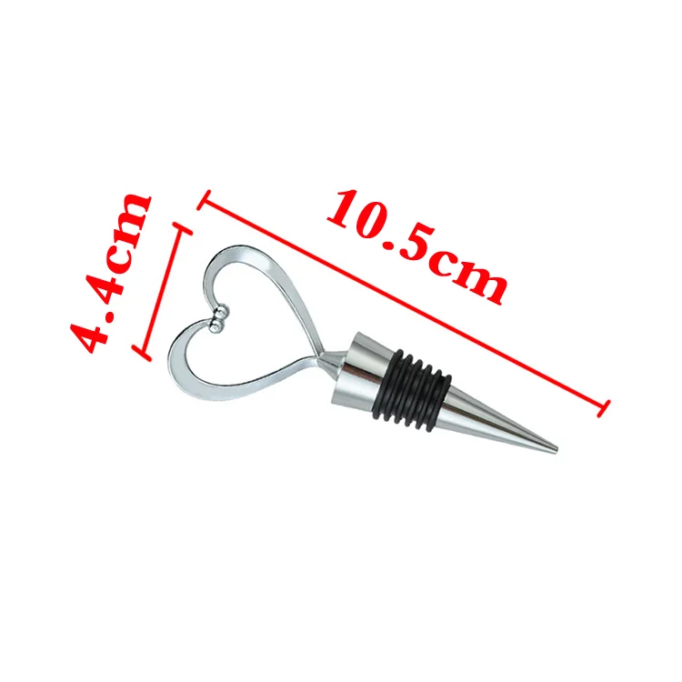 2018 Top Seller New Design Zinc Alloy Love Heart  Shape Wine Stopper Bar Supplies Fresh Plug Bottle  Wedding Favor Decoration Tool